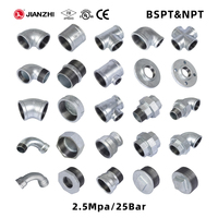 Raccord de tuyauterie en fonte malléable Jianzhi, réducteur NPT/BSP 3/4 à 1/2 pour l'eau