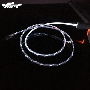 1m <strong>Long</strong> Pure Copper LED Light Flowing Visible USB <strong>Charger</strong> <strong>Cable</strong> for <strong>iPhone</strong> PVC Jacket with Luminescent Charging Feature - Product Image 2