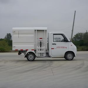 รถขนขยะไฟฟ้าขนาดเล็ก3 CBM แบตเตอรี่ลิเธียมเหล็กขนาด1000กก. ถังแขวนข้างรถเก็บขยะ - Product Image 6