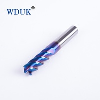Fraise à queue plate en carbure de 6 mm et 8 mm HRC65, fraise solide pour le processus de découpe de métaux CNC