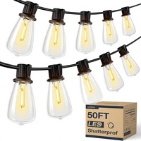 Guirlande lumineuse solaire à bulles incassables ST38 IP44, norme UE/US, pour décoration extérieure de Noël et d'Halloween