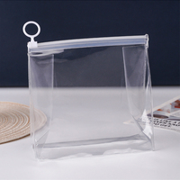 Sac cosmétique élégant en PVC léger avec fermeture à glissière Logo personnalisé et vinyle écologique pour un usage professionnel-Rangement du maquillage à poignée