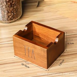 Caja de Almacenamiento de Té Twinings, Organizador de Escritorio de Madera, Porta Bolsitas de Té Rectangular de Madera Maciza para Oficina - Product Image 2