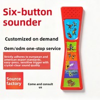 Livres d'images pour enfants avec module sonore à 6 boutons et ceinture ajustable ; Livres avec accessoires sonores ; Son personnalisable à activer par pression