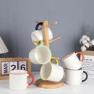 Tazas Originales de Cerámica de 12 oz Populares al por Mayor, Promocionales y Elegantes con Forma Esmaltada, Bajo MOQ, Impresión de Logo Personalizado por Sublimación - Product Image 3