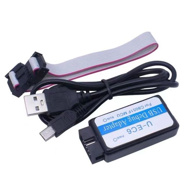 RNSbot C8051F emulator usb programmer JTAG/C2 download line U-EC6/U-EC5/ML-EC3