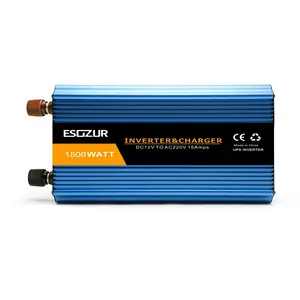 Off Grid Dc 12V 24V 48V Ke Ac 110V 220V 1500W Pure Sine Wave Inverter dengan Pengisi Daya Baterai