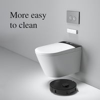 Toilettes intelligentes automatiques suspendues au mur avec citerne encastrée à siège chauffant pour salle de bains toilettes intelligentes suspendues au mur
