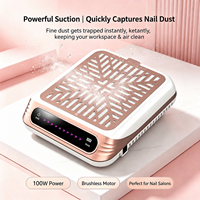 Collecteur de poussière pour ongles avec logo personnalisé, moteur sans balais 100W, batterie rechargeable, fourniture d'usine