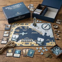 Jeu de campagne classique avec plateau rigide durable certifié FSC Mix, inserts personnalisés haute densité, jeu coopératif, boîte à double porte