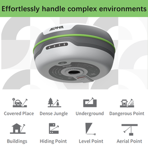 Station RTK Alpha 5W version internationale haute précision multi-constellations 5G/Bluetooth avec émetteur-récepteur intégré haute puissance IP67 - Product Image 4