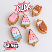Pendentif porte-clés et pour sac à dos, imprimé en 3D, écologique, série petite glace, clicker de doigt, pour la remise des diplômes, Noël, Halloween