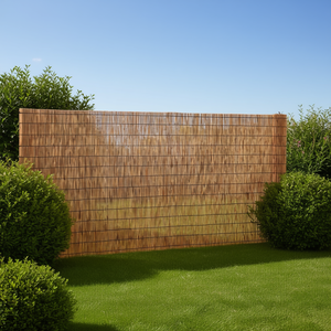 Recinzione in Canna 4m x 1m Marrone, Schermo per la Privacy da Giardino, Traliccio e Cancello - Product Image 2