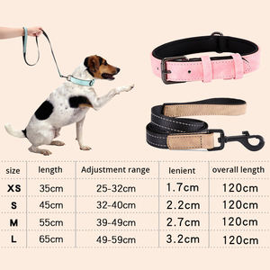 <span class=keywords><strong>Collar</strong></span> de perro mascota ajustable duradero de lujo personalizado al por mayor, conjunto de <span class=keywords><strong>collar</strong></span> y correa reflectante de cuero PU para perros y gatos - Product Image 4