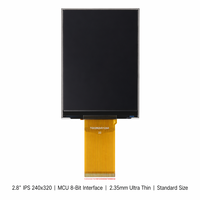 Modul LCD IPS QVGA BOE 2.8 Inci 240x320 340 Nits 22 PIN Antarmuka MCU 8-Bit IC Driver ST7789P3 Pengganti Perangkat Genggam Edukasi