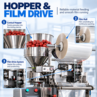 DEEPACK Red Date Verpakkingsmachine voor hele fruitporties met verticale invoer van de hopper en verzegelde foliezakken