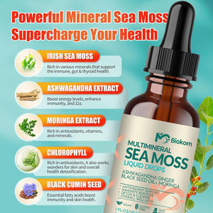 Tetesan cairan klorofil lumut laut dengan minyak biji hitam, Ashwagandha, <span class=keywords><strong>Moringa</strong></span>, kunyit, Elderberry, mulein untuk dukungan imun - Product Image 3