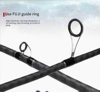 LUTAC 122-180G 1.8M-1.98M Toutes les pièces FUJI Long Casting Canne à pêche Bande de carbone Poignée en fibre de carbone Poids léger Spinning Casting