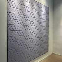 Panneau mural décoratif 3D géométrique, panneau acoustique mural, décoration murale intérieure pour immeuble de bureaux