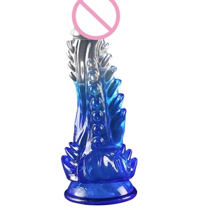 Fantasievolles Buntes Großes Silikon-Kristall-Kondom Superweicher Noppen-Masturbator für Frauen Realistisch 100% Wasserdicht 180g - Product Image 3