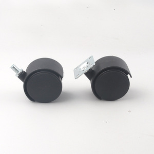Roulettes de meubles Ai Siqi 50 mm rigides avec frein, tige filetée, durables - Product Image 3