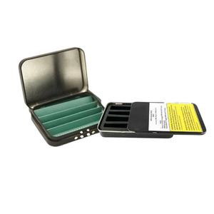 Экологичная герметичная жестяная коробка с откидной крышкой и металлической кнопкой-замком, защищающая от детей, для упаковки рулонов - Product Image 5