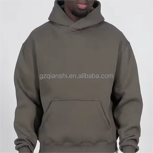 Hoodies épais et courts de haute qualité, personnalisables avec logo, en coton lourd 600-500 g/m², coupe oversize et carrée, unisexe - Product Image 3