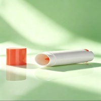Tube de baume à lèvres transparent noir mini de 0,15 oz, vide, en plastique PP, avec bouchon à vis, pour cosmétiques, rouge à lèvres, déodorant