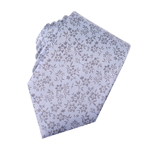 Corbata de Seda Jacquard de Lujo, Resistente, con Etiqueta Privada, Azul, OEM, Floral, Hecha <span class=keywords><strong>a</strong></span> <span class=keywords><strong>Mano</strong></span>, Venta al Por Mayor - Product Image 2