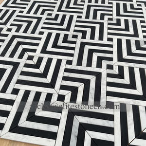 Wholesale Self-Adhesive Mosaic <strong>Tiles</strong> Wall Gold Inlaid <strong>White</strong> Peel and <strong>Stick</strong> Kitchen Backsplash Mosaic <strong>Tile</strong> - Product Image 3