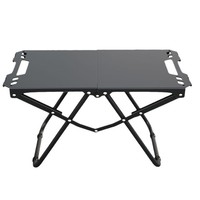 Table pliante d'extérieur portable, moderne, en acier au carbone, légère et durable - Table de camping multifonctionnelle pour activités de plein air