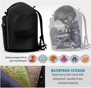 Muestra gratuita de mochila de esquí personalizada para exteriores, impermeable, de nailon, para viajes en avión, con gran capacidad, para hombres. - Product Image 2