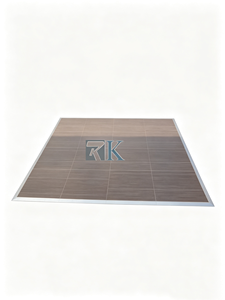 Plancher de danse de haute qualité à grain de bois, facile à installer, panneau en contreplaqué à grain de bois avec bords en aluminium, en vente - Product Image 1