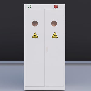 Armoire à bouteilles de gaz en acier à chaîne <span class=keywords><strong>fixe</strong></span> interne de style industriel, ignifuge et sécurisée, avec alarme, pour deux bouteilles inflammables - Product Image 3