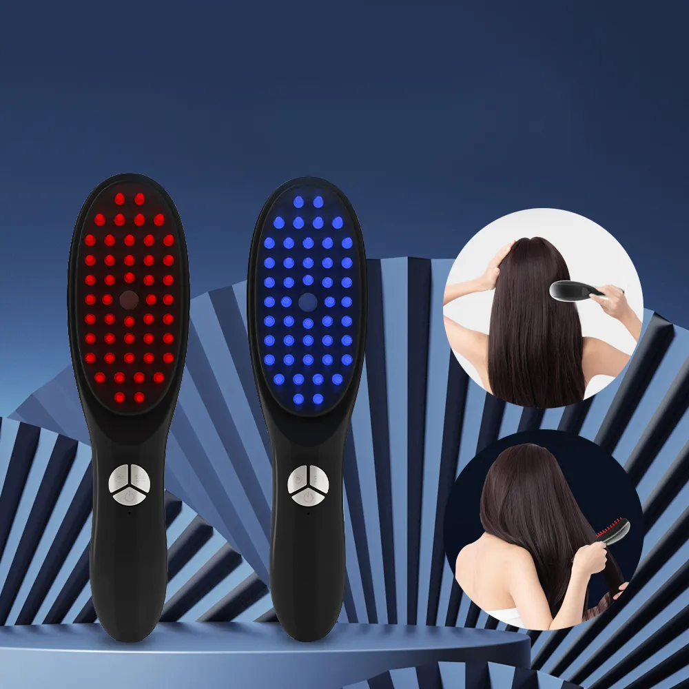 professional hair growth electric massage comb custom magic hair brush oil applicator hair massager scalp oil comb
