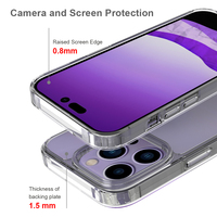 Étuis de protection durs en acrylique, résistant aux chocs, housse de téléphone en gros pour iPhone 13 14 Pro