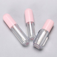OMI 10ml Petg grand pinceau brillant à lèvres emballage bouteille transparente mignon rose série vide brillant à lèvres Tube pour cosmétique