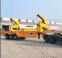 Remorque porte-conteneurs à chargement latéral MQG37A 37 tonnes, camion porte-conteneurs à chargement latéral, grue de levage en stock