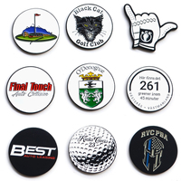 Autres produits de golf, marqueur de balle de golf personnalisé en métal noir mat, marqueur de balle de golf magnétique