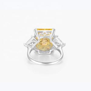 <span class=keywords><strong>Bague</strong></span> de Cocktail en argent Sterling <span class=keywords><strong>2023</strong></span> pour femme, bijoux en argent Sterling 925, diamant de <span class=keywords><strong>canari</strong></span>, zircon cubique, nouvelle collection - Product Image 4