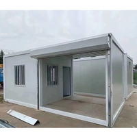 CE Conteneur de stockage de garage de 20 pieds résistant à la pluie et au vent, maison préfabriquée, petit garage préfabriqué, conteneur préfabriqué en kit