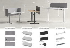 OEM điện bàn ngồi đứng bàn nghiên cứu có thể điều chỉnh thường vụ bàn bàn văn phòng bàn điện chiều cao có thể điều chỉnh bàn máy tính bàn - Product Image 3