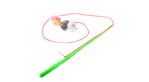 Mainan Kucing Jenis Joran, Tongkat Pancing Warna, Pelatih Tikus, Tali Elastis - Product Image 6