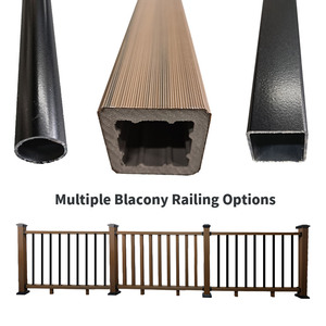 Ringhiera WPC di Alta Qualità per Balconi e Scale da Giardino con Balaustra in Alluminio, Produzione Cinese - Product Image 3