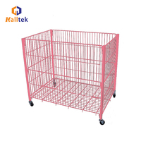 Chariot de présentation coloré pour supermarché, cage à jouets, chariot promotionnel en treillis métallique