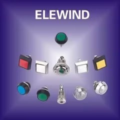 สวิตช์กดแบบกดติดปล่อยดับ ELEWIND ขนาด 22 มม. หัวแบน สีแดง รูปทรงเห็ด 1NO1NC (PB222-11M/R) สำหรับกระแสสูงสุด 10A 250 โวลต์ - Product Image 2