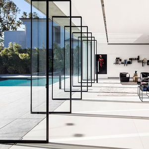 Nuovo <span class=keywords><strong>Design</strong></span> Porta Pivotante Moderna in Alluminio per <span class=keywords><strong>Interni</strong></span>, Rotazione a 360 Gradi, Porta Girevole in Vetro per Corridoi e Grandi Ingressi - Product Image 3