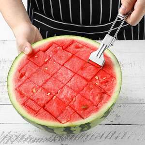 Dual-Use 2-in-1 Stainless Steel Portable <b>Watermelon</b> Cutter Sharp Easy Carry Double Head Knife <b>Slicer</b> Tool Multi-Purpose Metal - Product Image 4