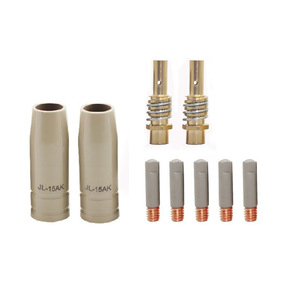 Buse de protection revêtue JL-15AK pour accessoires de pistolet de soudage MIG à gaz, filetée en cuivre pur - Product Image 1