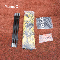 YumuQ Cage de frappe de baseball portable avec logo personnalisé, 40' x 12' x 9', cadre en fibre de verre, filet de baseball avec sac de transport